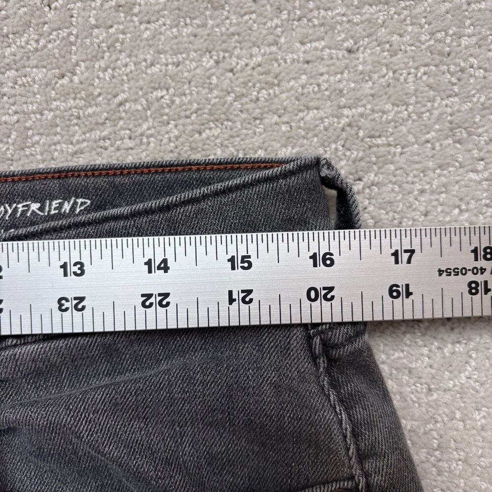 Eddie Bauer Women’s 8 Gray Flannel Lined Jeans Boyfriend Midrise Straight Cabin - Picture 5 of 10